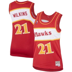 Dominique Wilkins Atlanta Hawks Women's Hardwood Classics Stylish Swingman Jersey Red