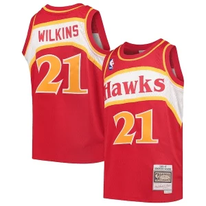 Dominique Wilkins Atlanta Hawks Youth 1986/87 Hardwood Classics Swingman Throwback Jersey Red Unique