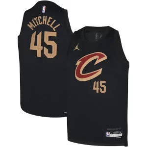 Donovan Mitchell Cleveland Cavaliers Jordan Unique Brand Youth Swingman Jersey Statement Black