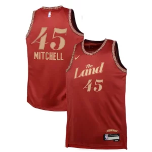 Donovan Mitchell Cleveland Cavaliers Nike Youth Swingman Replica Jersey City Unique Edition Wine