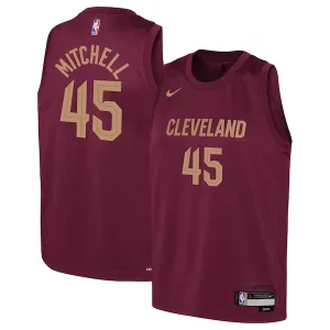 Donovan Mitchell Cleveland Cavaliers Nike Youth Unique Swingman Jersey Icon Edition Wine