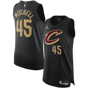 Donovan Mitchell Cleveland Unique Cavaliers Jordan Brand Authentic Player Jersey Statement Edition Black