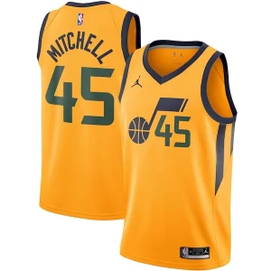 Donovan Mitchell Utah Jazz Jordan Brand 2020/21 Swingman Jersey Statement Edition Gold Fabulous