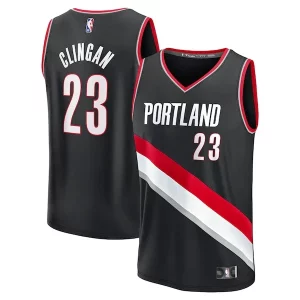 Donovan Clingan Portland Trail Blazers 2024 NBA Elegant Draft Fast Break Player Jersey Icon Edition Black