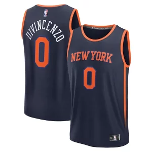 Donte DiVincenzo New York Knicks Fast Break Replica Player Jersey Stylish Statement Edition Navy