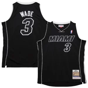 Dwyane Eye - catching Wade Miami Heat 2011/12 Hardwood Classics Authentic Jersey Black