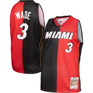 Dwyane Wade Miami Heat Elegant Hardwood Classics 2005/06 Split Swingman Jersey Black/Red