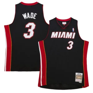 Dwyane Wade Premium Miami Heat Hardwood Classics Swingman Jersey Black