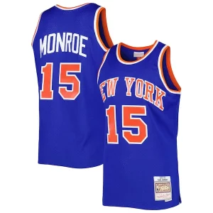Earl Monroe Fabulous New York Knicks 2001/02 Hardwood Classics Swingman Jersey Blue