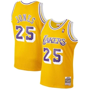 Ed Eye - catching Jones Los Angeles Lakers 1994/95 Hardwood Classics Swingman Jersey Gold