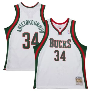 Giannis Antetokounmpo Milwaukee Bucks 2013/14 Hardwood Classics Swingman Unique Jersey White