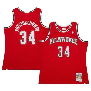 Giannis Antetokounmpo Milwaukee Bucks 2014/15 Hardwood Classics Swingman Stylish Jersey Red