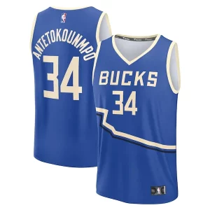 Giannis Antetokounmpo Milwaukee Bucks Youth 2024/25 Fast Break Player Jersey Gorgeous City Edition Royal