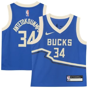 Giannis Antetokounmpo Milwaukee Bucks Nike Toddler Chic 2024/25 Swingman Player Jersey City Edition Royal