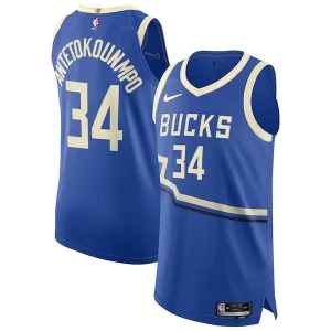 Giannis Antetokounmpo Milwaukee Bucks Nike Stylish 2024/25 Authentic Player Jersey City Edition Royal