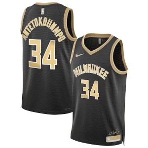 Giannis Antetokounmpo Milwaukee Bucks Nike Unisex Select Series Swingman Trendy Jersey聽鈥?Black