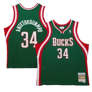 Giannis Antetokounmpo Milwaukee Eye - catching Bucks 2013/14 Hardwood Classics Swingman Jersey Hunter Green