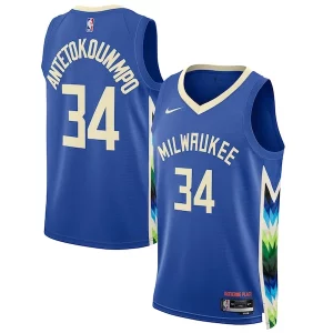 Giannis Antetokounmpo Milwaukee Eye - catching Bucks Nike Unisex 2022/23 Swingman Jersey City Edition Royal