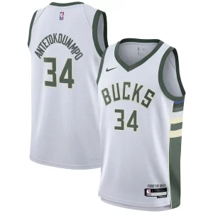 Giannis Antetokounmpo Milwaukee Fabulous Bucks Nike Youth Swingman Jersey Association Edition White