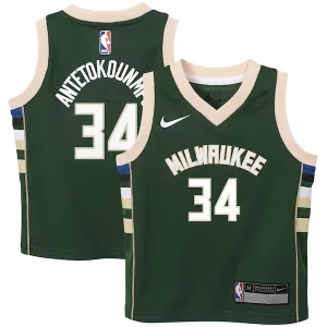 Giannis Antetokounmpo Milwaukee Gorgeous Bucks Nike Preschool Swingman Player Jersey Icon Edition Hunter Green