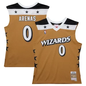 Gilbert Arenas Washington Wizards 2006/07 Hardwood Classics Swingman Jersey Gold Eye - catching