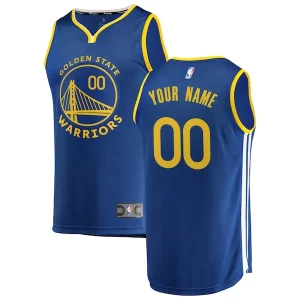 Golden State Trendy Warriors Youth 2019/20 Fast Break Custom Replica Jersey Royal Icon Edition