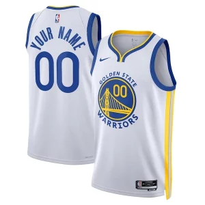 Golden State Warriors Nike Unisex Swingman Elegant Custom Jersey White Association Edition
