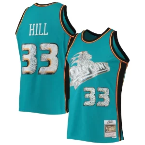 Grant Hill Detroit Pistons 1998/99 Hardwood Classics NBA 75th Anniversary Fabulous Diamond Swingman Jersey Teal