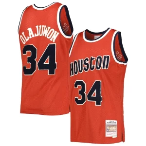 Hakeem Olajuwon Houston Rockets 1993/94 Hardwood Premium Classics Off Court Swingman Jersey Red