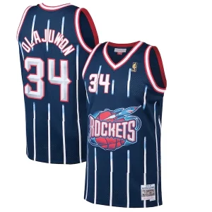 Hakeem Olajuwon Houston Rockets 1996/97 Hardwood Classics Swingman Chic Jersey Navy