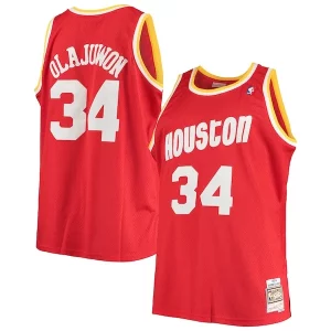 Hakeem Olajuwon Houston Rockets Unique 1993/94 Big & Tall Hardwood Classics Swingman Jersey Red