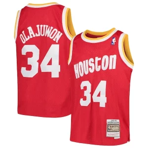 Hakeem Stylish Olajuwon Houston Rockets Youth Swingman Throwback Jersey Red
