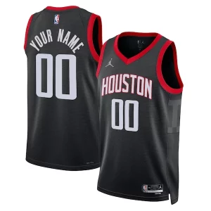 Houston Rockets Jordan Brand Unisex 2022/23 Swingman Custom Jersey Statement Edition Elegant Black