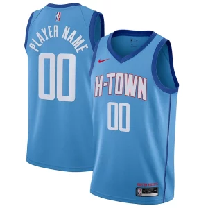 Houston Rockets Nike 2020/21 Fabulous Swingman Custom Jersey Blue City Edition