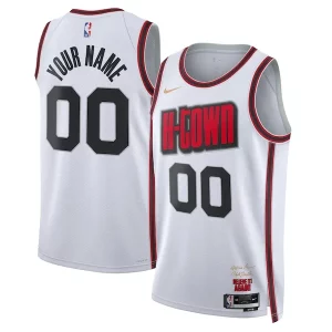 Houston Rockets Nike Unisex 2024/25 Custom Swingman Jersey City Edition White Stylish
