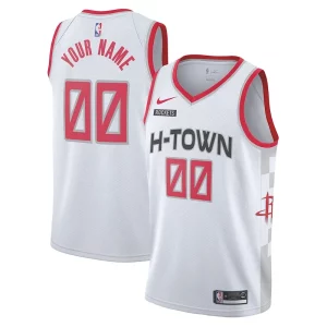 Houston Rockets Trendy Nike 2019/20 Swingman Custom Jersey White City Edition