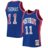 Isiah Thomas Detroit Pistons 1988/89 Hardwood Classics NBA 75th Anniversary Diamond Swingman Jersey Unique Blue