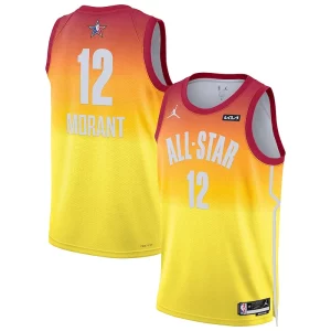 Ja Morant Jordan Brand 2023 NBA All Star Game Swingman Elegant Jersey Orange