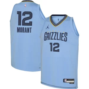 Ja Morant Memphis Grizzlies Jordan Brand Youth Swingman Jersey Statement Stylish Edition Light Blue