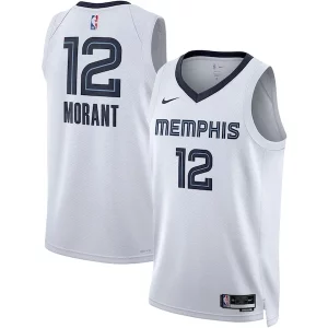 Ja Morant Memphis Grizzlies Nike Trendy Unisex Swingman Jersey Association Edition White/Navy