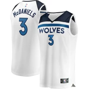 Jaden McDaniels Minnesota Timberwolves Trendy Youth Fast Break Replica Player Jersey Association Edition White