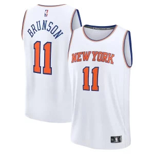 Jalen Brunson New York Knicks Fast Break Replica Player Fabulous Jersey Association Edition White