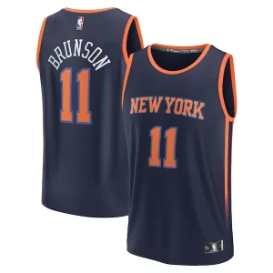 Jalen Brunson New York Knicks Fast Break Replica Player Jersey Gorgeous Statement Edition Navy