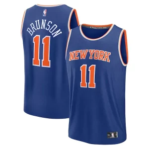 Jalen Brunson New York Knicks Fast Break Replica Player Jersey Icon Edition Unique Blue