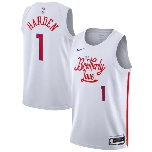 James Harden Philadelphia 76ers Nike Unisex 2022/23 Swingman Stylish Jersey City Edition White