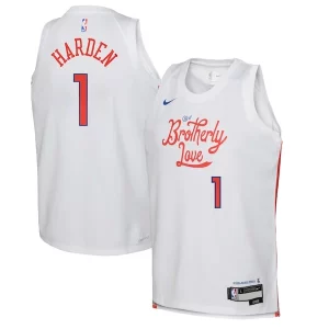 James Harden Philadelphia 76ers Nike Youth 2022/23 Swingman Jersey City Trendy Edition White