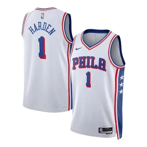 James Harden Unique Philadelphia 76ers Nike Unisex Swingman Jersey Association Edition White