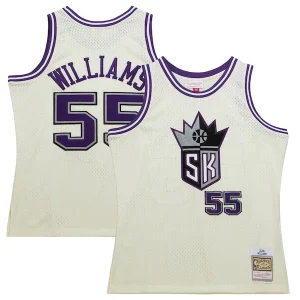 Jason Williams Sacramento Kings Chainstitch Elegant Swingman Jersey Cream