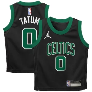 Jayson Tatum Boston Celtics Jordan Brand Preschool Eye - catching 2022/23 Replica Jersey Statement Edition Black