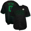 Jayson Tatum Boston Celtics Profile Big Eye - catching & Tall Name & Number Button Up Jersey Black
